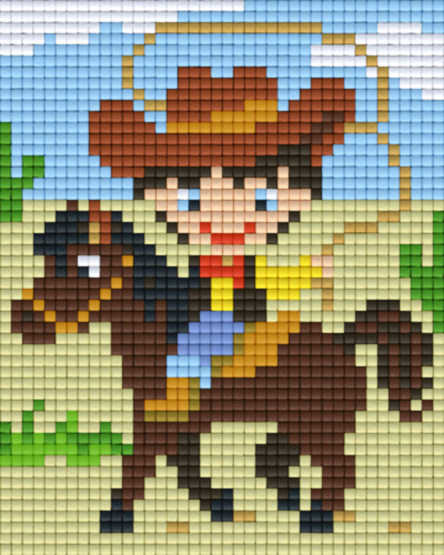 Cowboy One [1] Baseplate PixelHobby Mini-mosaic Art Kits image 0